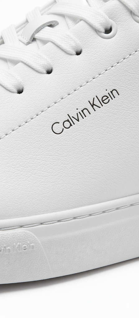 Calvin Klein All-White Low-Top Sneakers