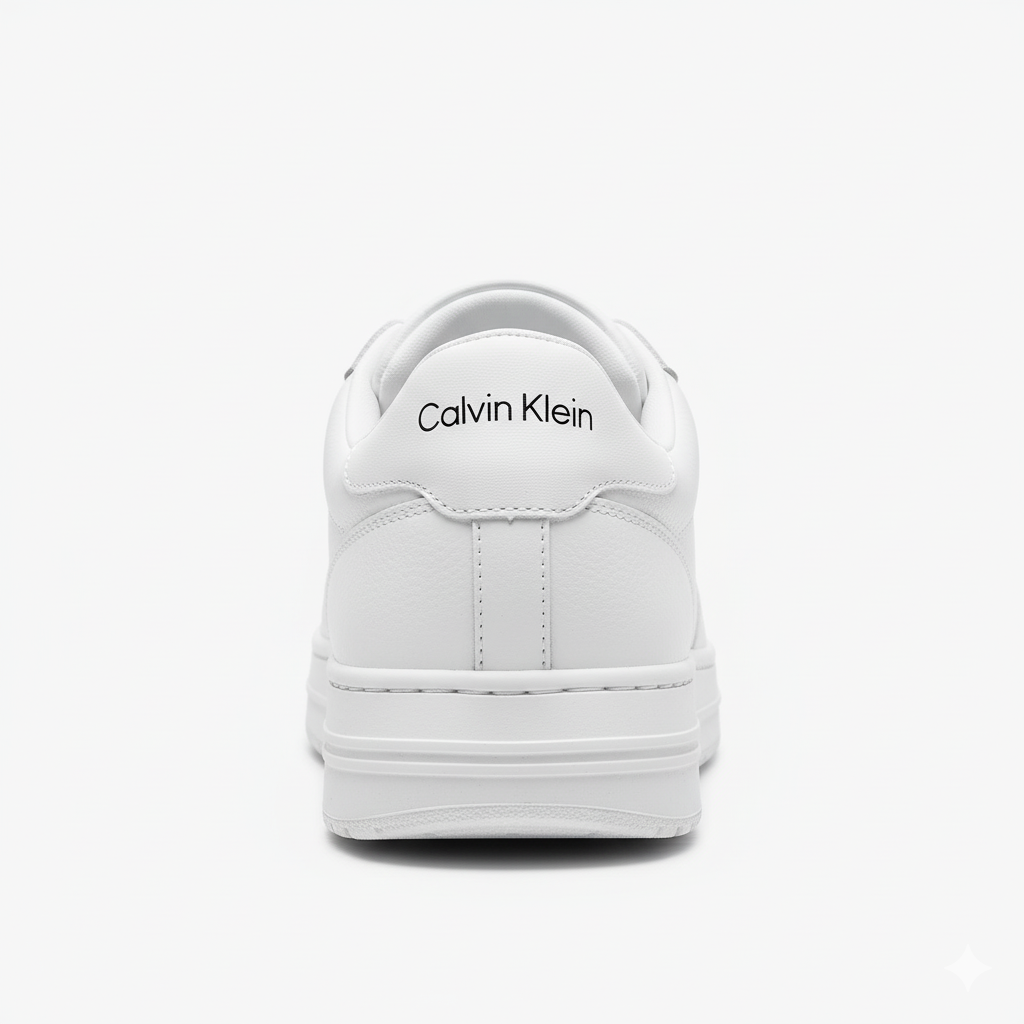 Calvin Klein All-White Low-Top Sneakers
