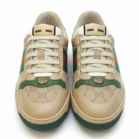 Gucci GG Supreme Canvas & Web Stripe Sneakers