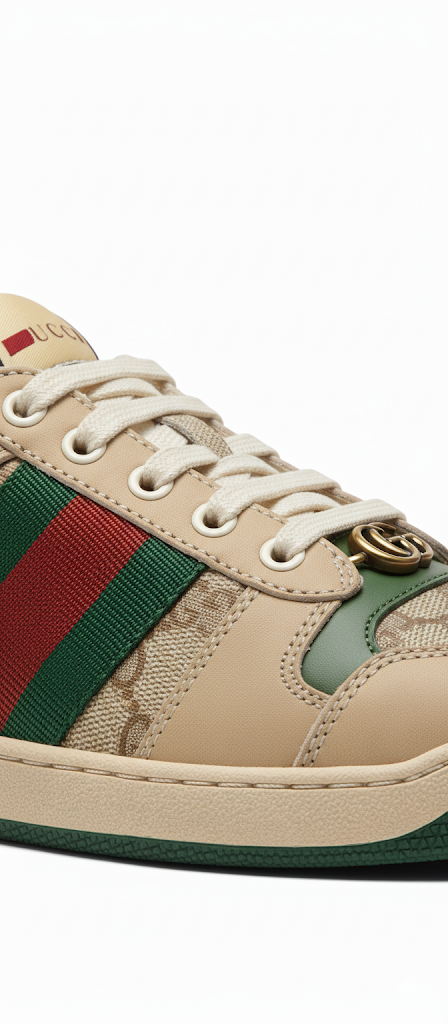 Gucci GG Supreme Canvas & Web Stripe Sneakers