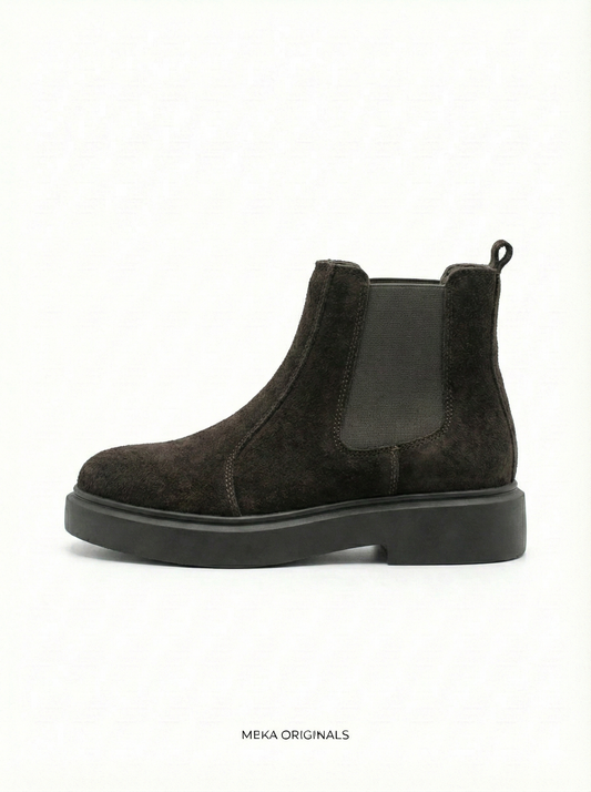 MEKA: Chunky Suede Chelsea boot | Coffee