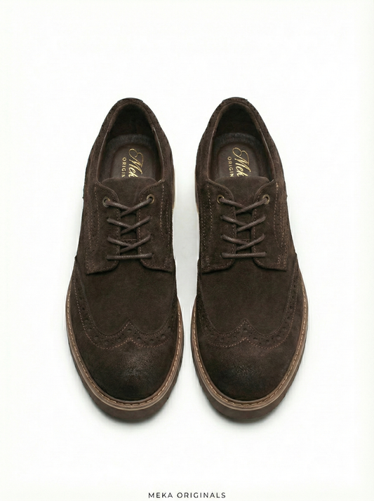 MEKA: Brogue Derby | Dark brown