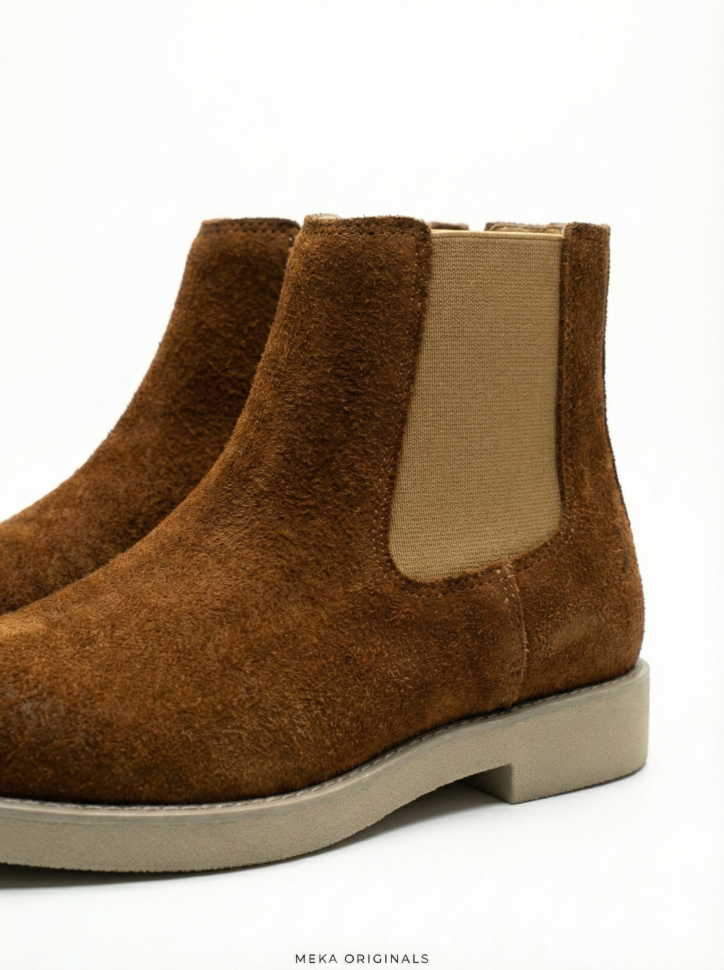 MEKA: Suede Chelsea Boot | Cognac