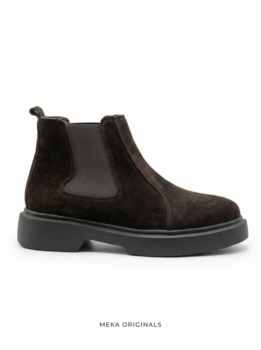 MEKA: Chunky Suede Chelsea boot | Coffee