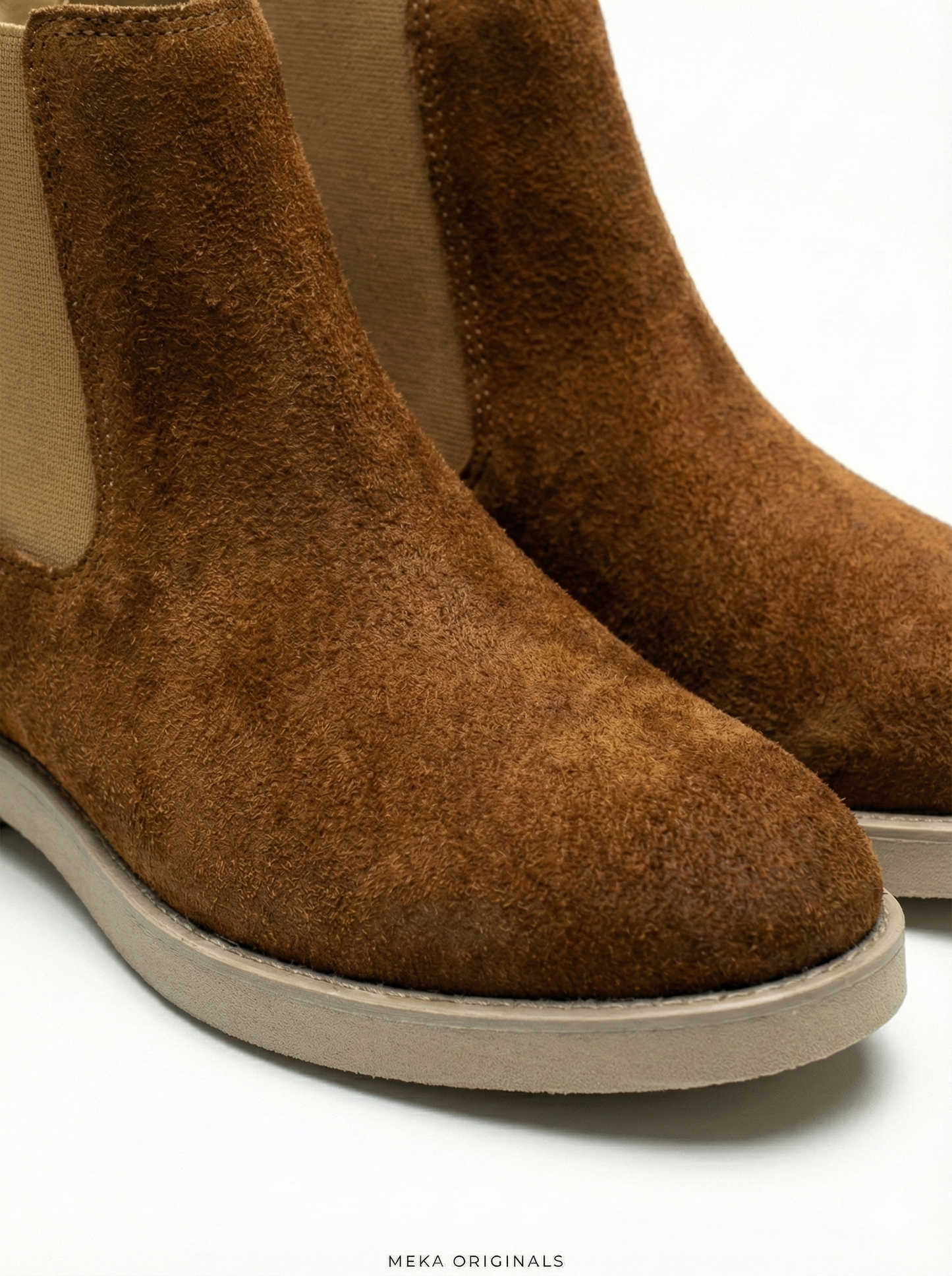 MEKA: Suede Chelsea Boot | Cognac