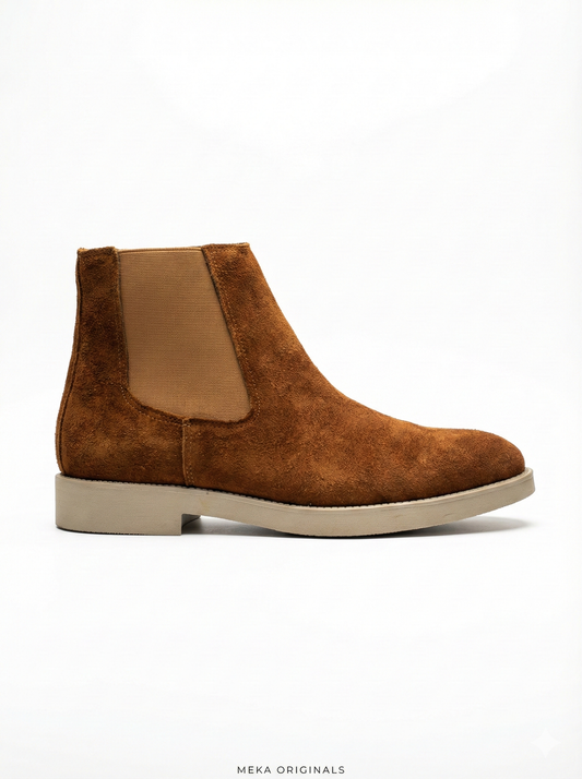 MEKA: Suede Chelsea Boot | Cognac