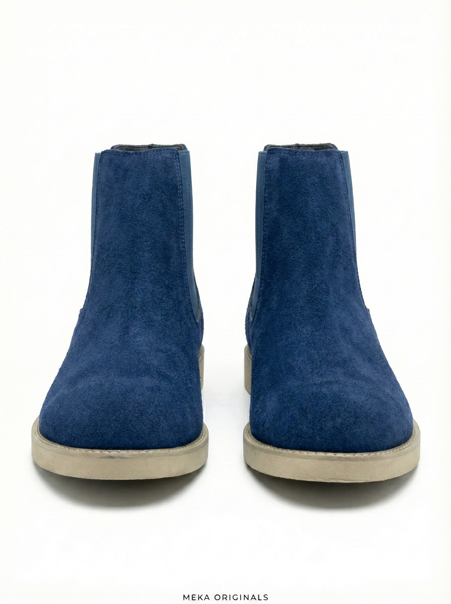 MEKA Navy Suede Chelsea Boots – Genuine Leather