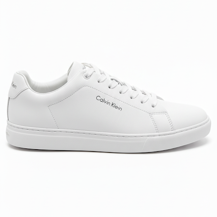 Calvin Klein All-White Low-Top Sneakers