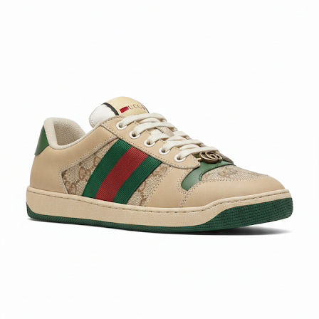 Gucci GG Supreme Canvas & Web Stripe Sneakers